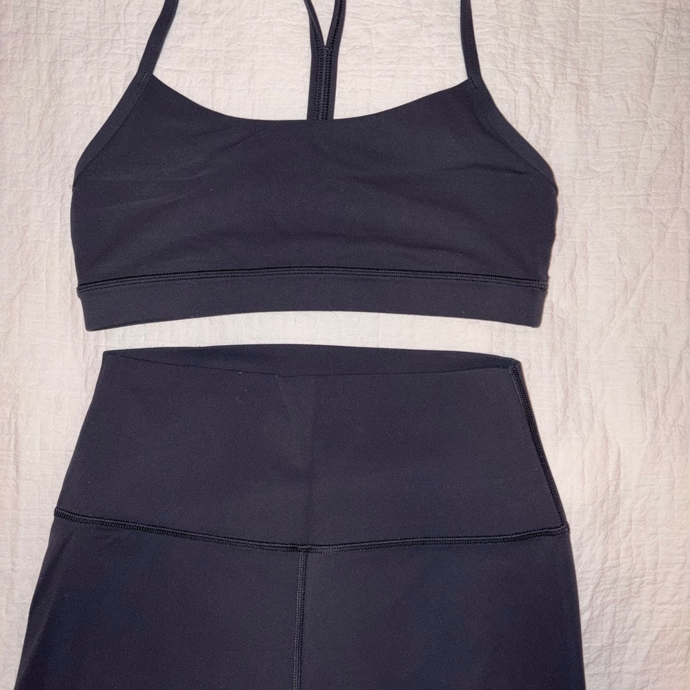Storm Grey Sports Bra and Leggings Set